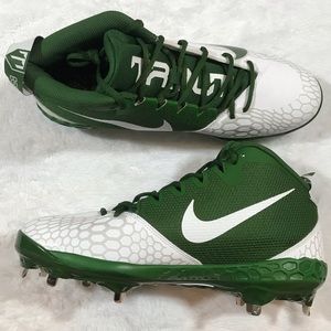 green baseball cleats molded